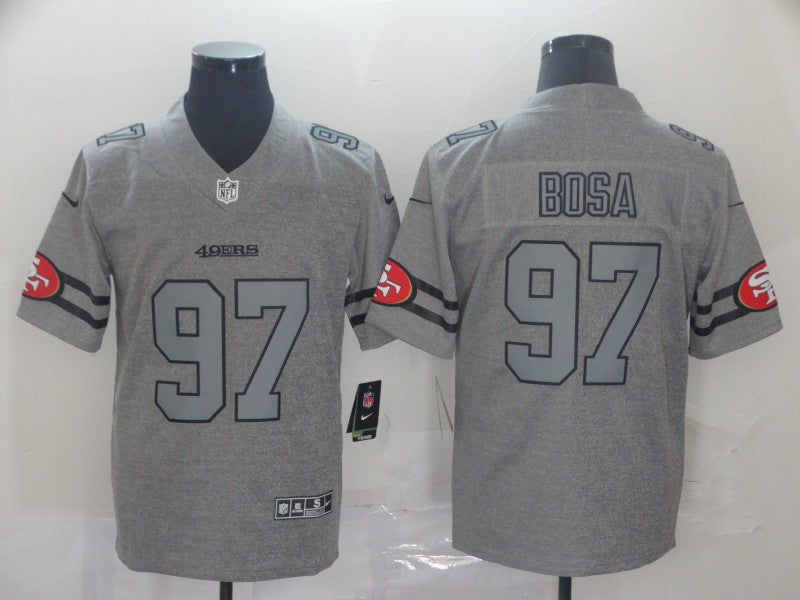 Men's San Francisco 49ers Nick Bosa #97 Gray Game Jersey1