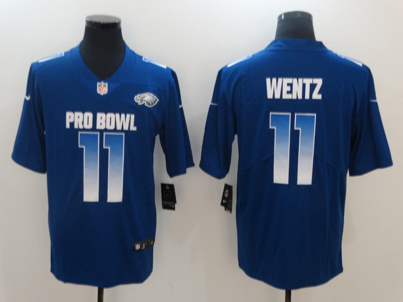 Men's Philadelphia Eagles Carson Wentz #11 Blue Game Jersey1