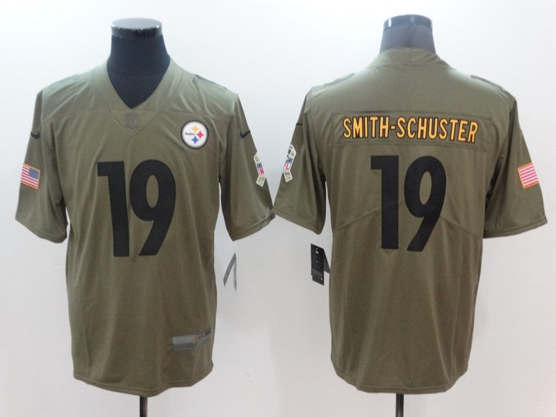 Men's Pittsburgh Steelers JuJu Smith-Schuster #19 Brown Alternate Game Jersey1