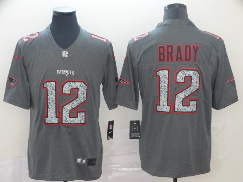 Men's New England Patriots Tom Brady #12 Gray Game Player Jersey1