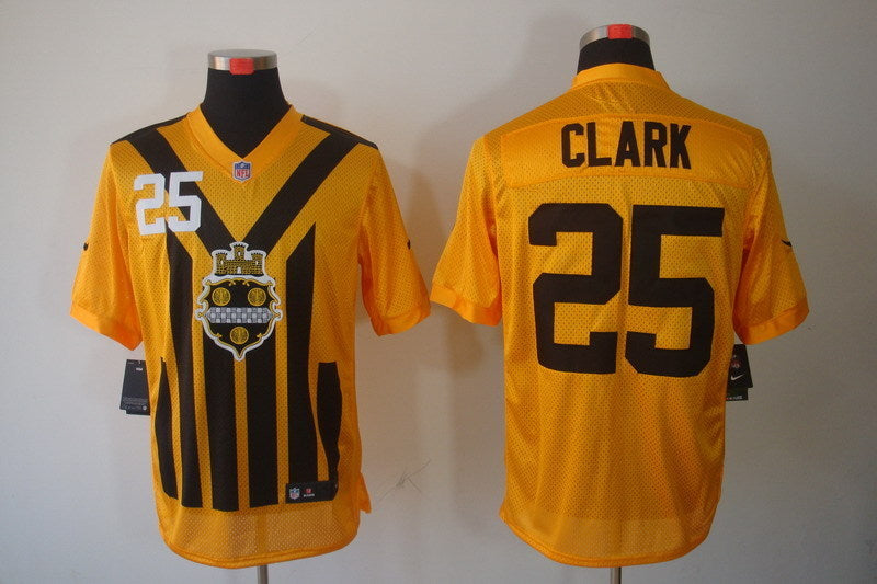 Men's Pittsburgh Steelers Ryan Clark #25 Gold Game Jersey1