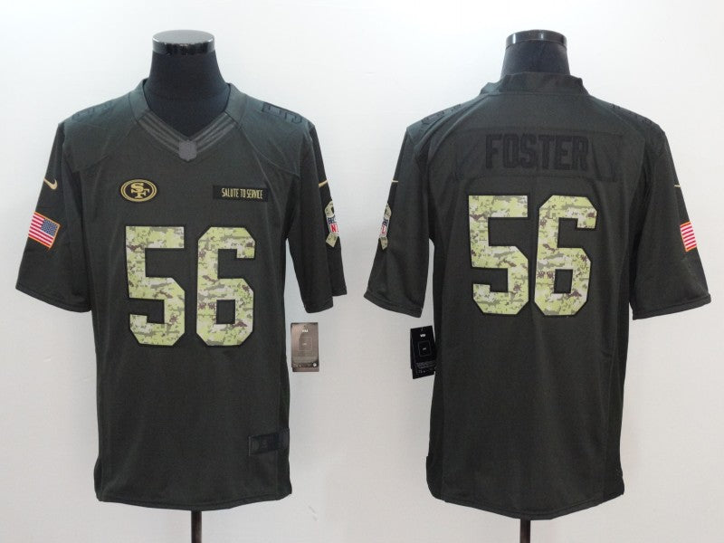 Men's San Francisco 49ers Ruben Foster #56 Army Green Game Jersey1
