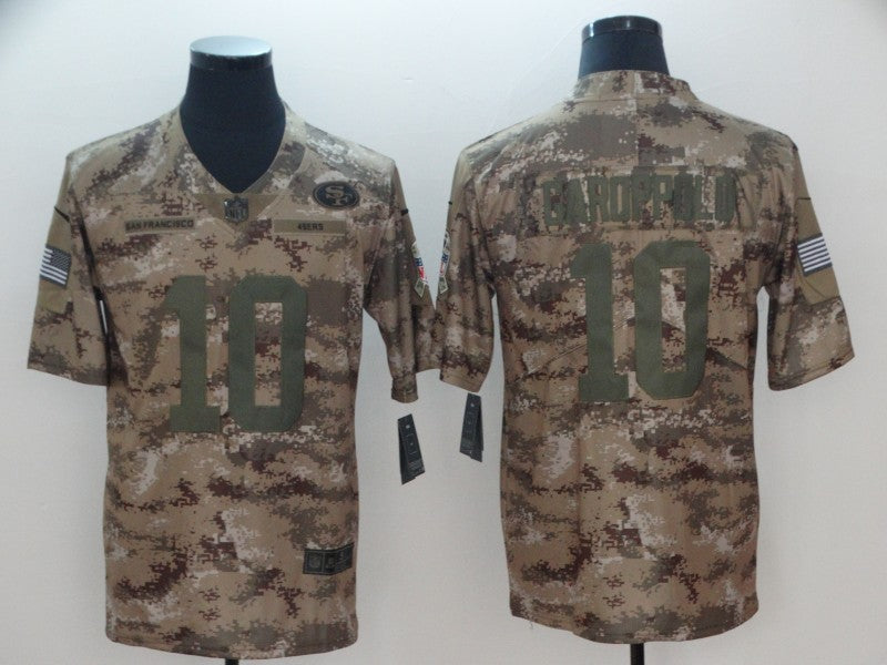 Men's San Francisco 49ers Jimmy Garoppolo #10 Camouflage Game Jersey1