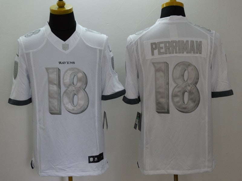 Men's Baltimore Ravens Rashad Perriman #18 White Game Jersey1