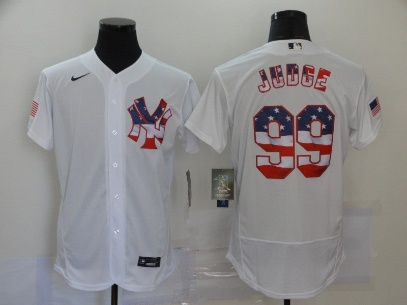 Men's New York Yankees Aaron Judge #99 White Authentic Game Jersey1