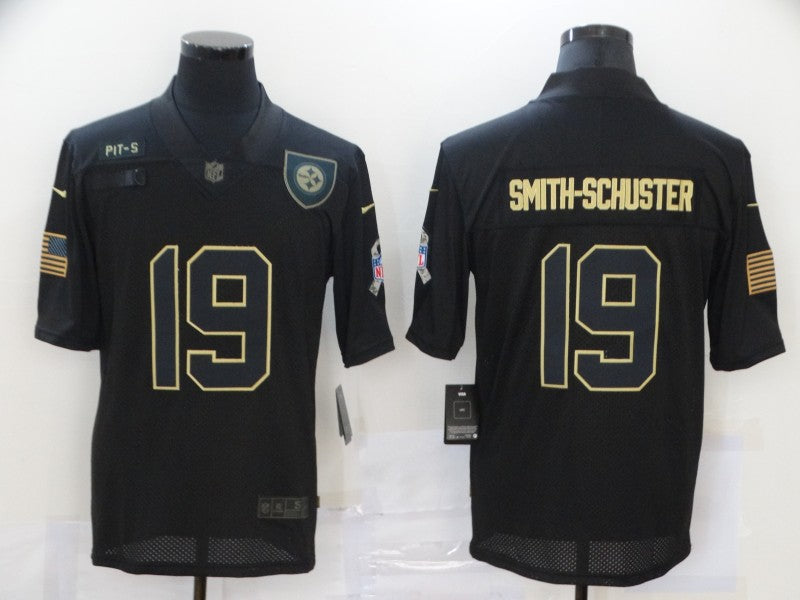 Men's Pittsburgh Steelers #19 JuJu Smith-Schuster Black Game Jersey1