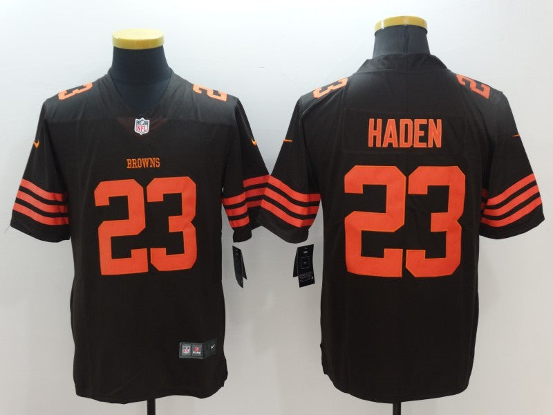 Men's Cleveland Browns Joe Haden #23 Brown Game Player Jersey1