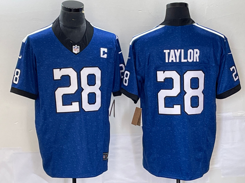 Men's Indianapolis Colts Jonathan Taylor #28 Blue Vapor F.U.S.E. Limited Jersey1