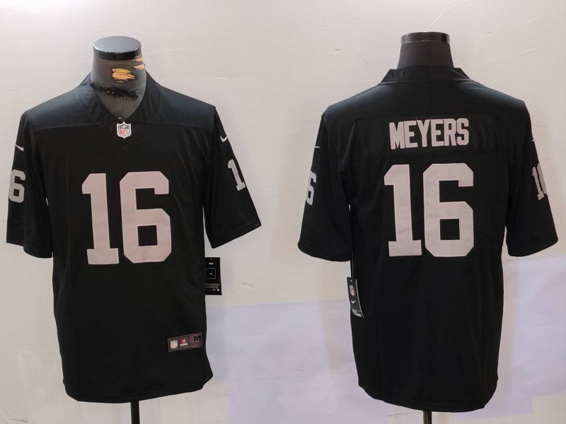 Men's Las Vegas Raiders Jakobi Meyers #16 Black Game Jersey1