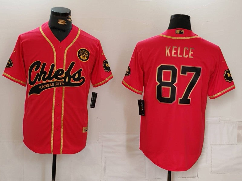 Men's Kansas City Chiefs Travis Kelce #87 Red Player Jersey1