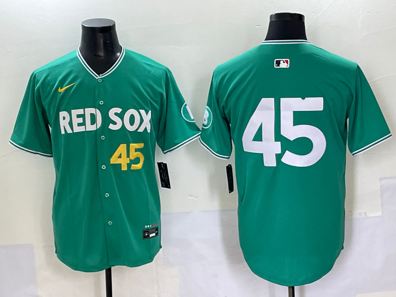 Men's Boston Red Sox Pedro Martinez #45 Green 2025 City Connect Limited Player Jersey