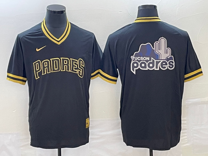 Men's San Diego Padres Black Cooperstown Collection Team Jersey1