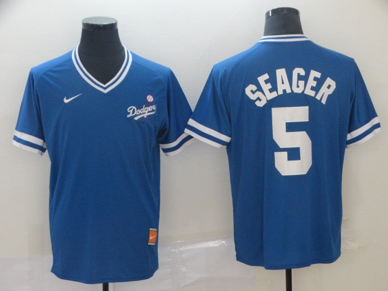 Men's Los Angeles Dodgers Corey Seager #5 Blue Game Player Jersey1