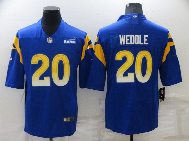 Men's Los Angeles Rams Eric Weddle #20 Blue Game Jersey1