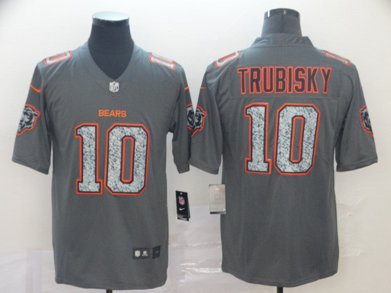 Men's Chicago Bears Mitch Trubisky #10 Gray Game Player Jersey1