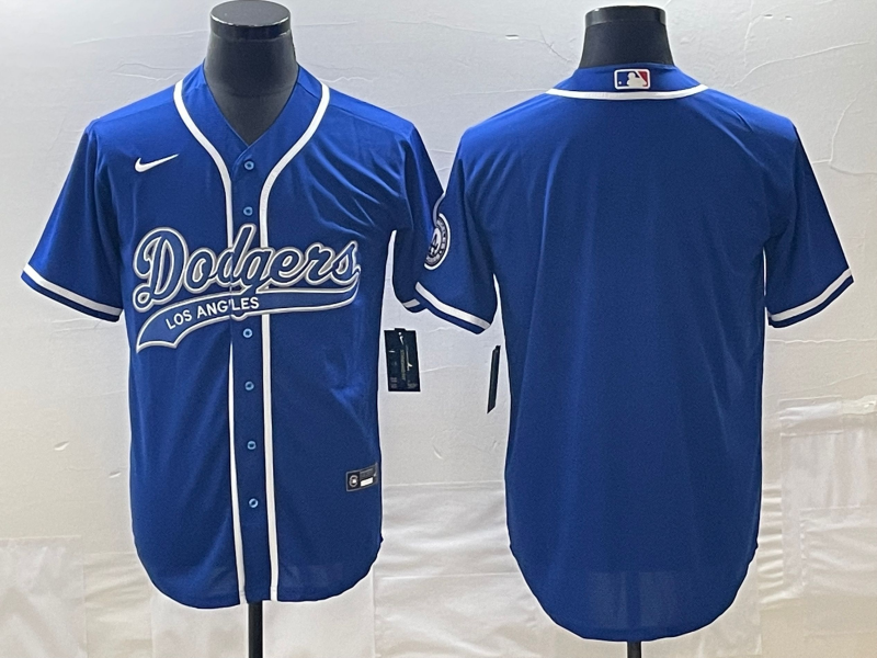 Men's Los Angeles Dodgers Royal Blank Jersey1 Joint Edition