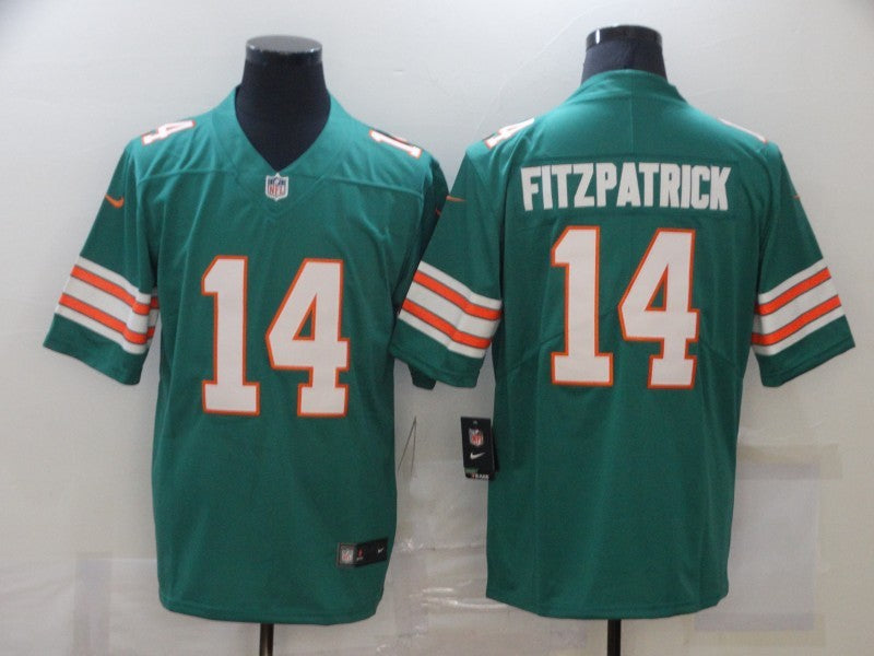 Men's Miami Dolphins Ryan Fitzpatrick #14 Green Game Player Jersey1