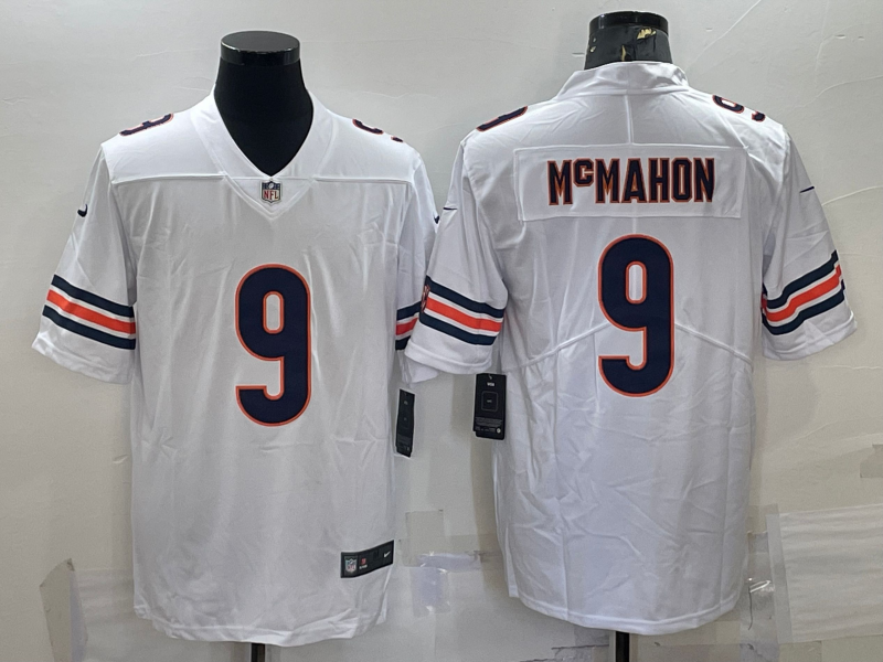 Men's Chicago Bears Jim McMahon #9 White Game Jersey1