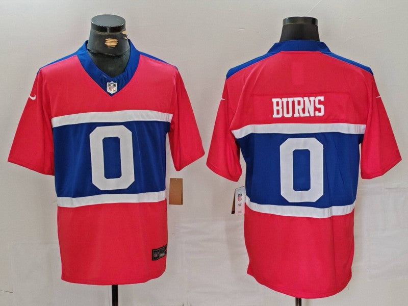 Men's New York Giants Brian Burns #0 Century Red Alternate Player Game Jersey1