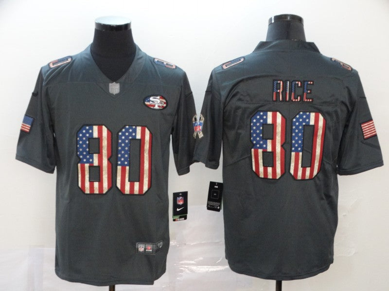 Men's San Francisco 49ers Jerry Rice #80 Black Stitched Game Jersey1