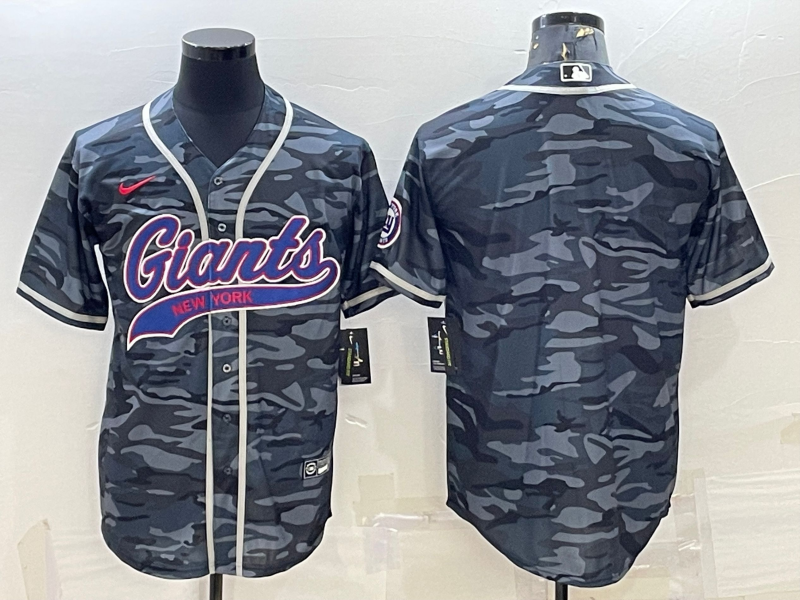 Men's New York Giants Grey Camouflage Blank Jersey1