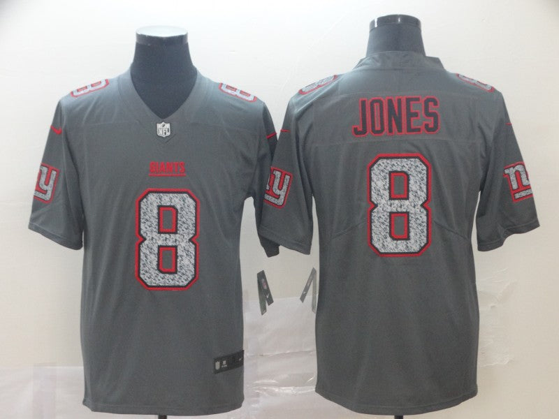Men's New York Giants Daniel Jones #8 Gray Game Player Jersey1