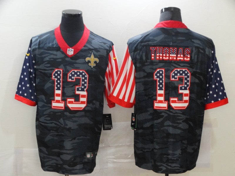 Men's New Orleans Saints Michael Thomas #13 Gray Camouflage Game Player Jersey1