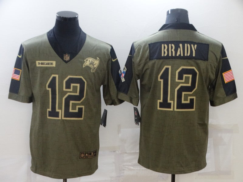 Men's Tampa Bay Buccaneers Tom Brady #12 Brown Game Player Jersey1