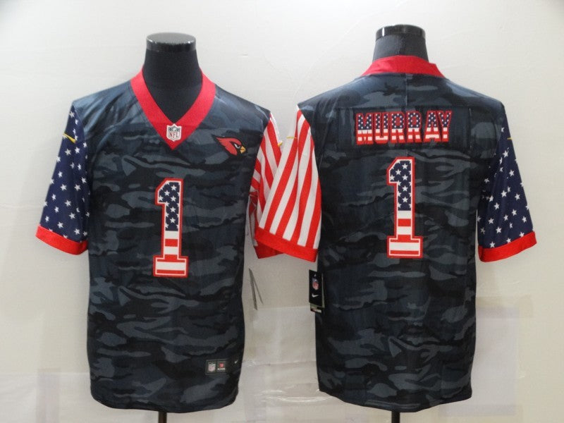Men's Arizona Cardinals Kyler Murray #1 Gray Camouflage Game Player Jersey1