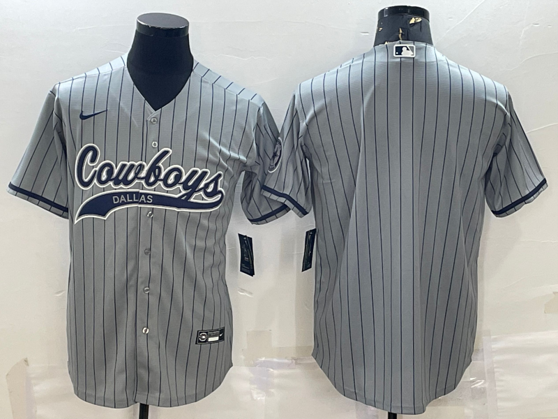 Men's Dallas Cowboys Gray Player Blank Jersey1