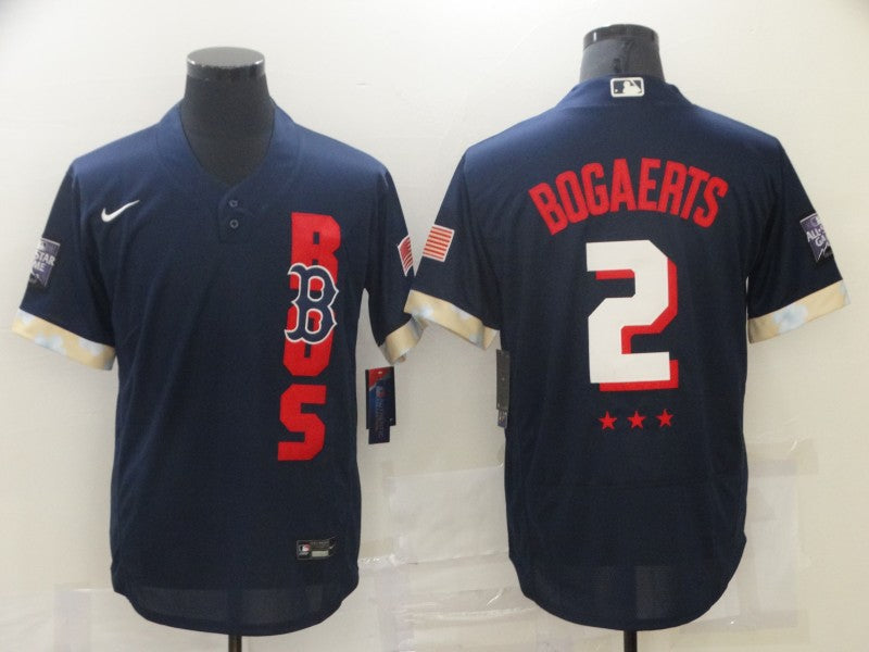 Men's Boston Red Sox Xander Bogaerts #2 Navy All Star Player Jersey1