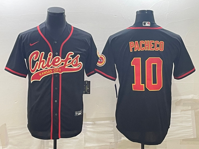 Men's Kansas City Chiefs Isiah Pacheco #10 Black Game Jersey1 Joint Edition