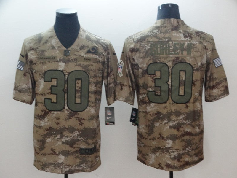 Men's Los Angeles Rams Todd Gurley II #30 Camouflage Game Jersey1