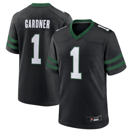 #1 Ahmad Sauce Gardner Player NY.Jets Legacy Black Game Football Jerseys