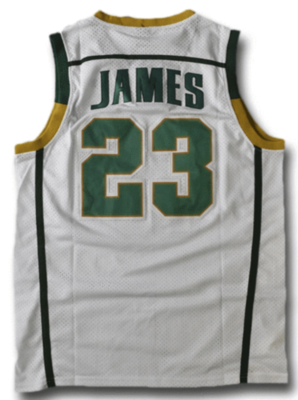 LeBron James #23 St. Vincent-St. Mary High School Jersey (White)