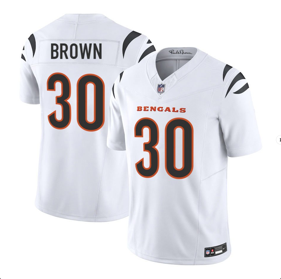 Chase Brown Cincinnati Bengals Jersey - White