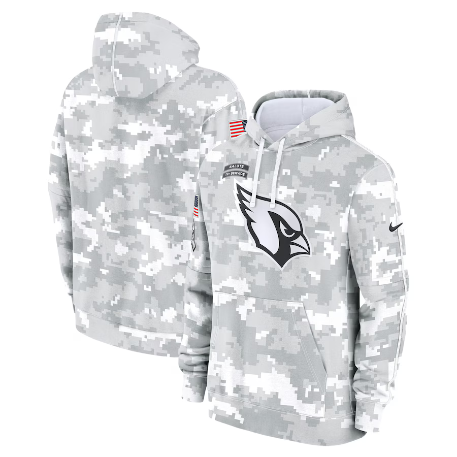 Men's Arizona Cardinals Arctic Camo 2024 Salute to Service Club Fleece Pullover Hoodie1