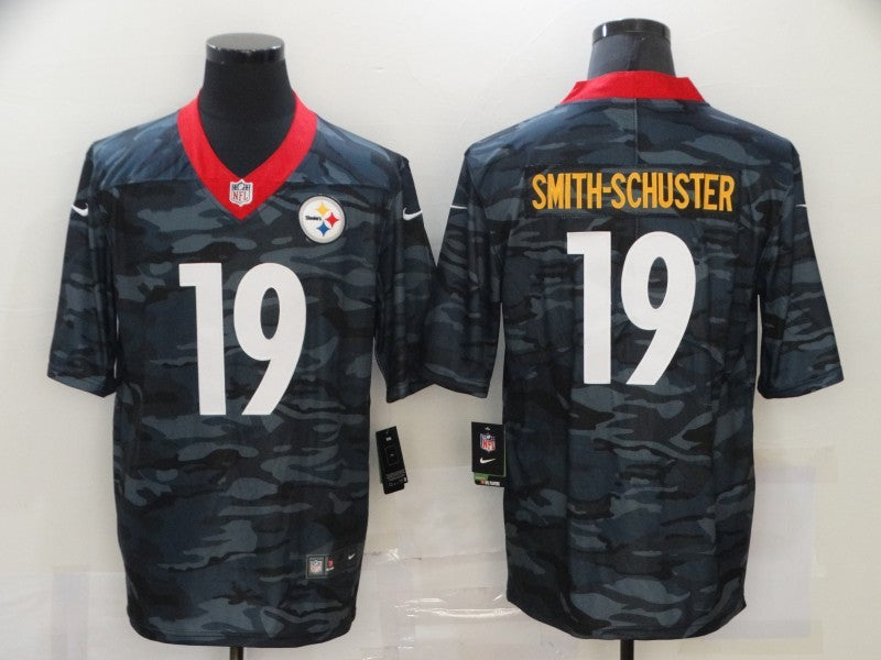 Men's Pittsburgh Steelers JuJu Smith-Schuster #19 Gray Camouflage Game Jersey1