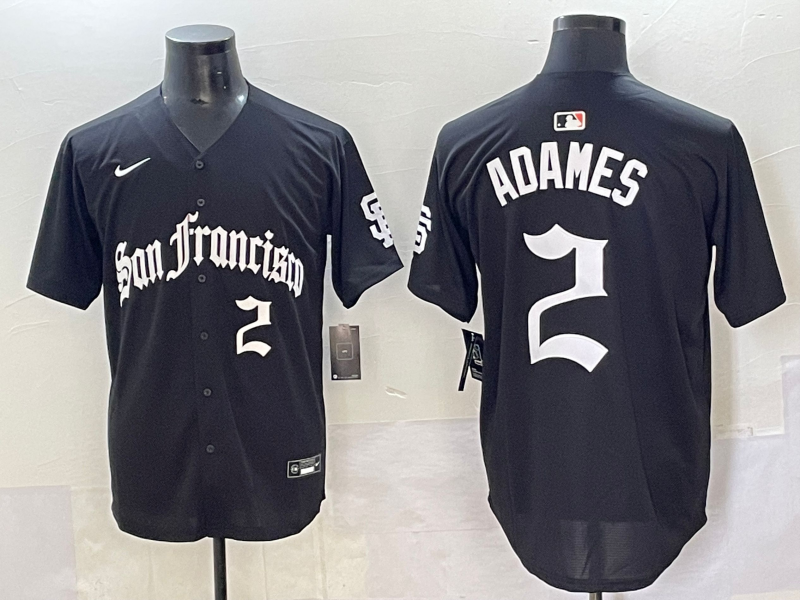 Men's San Francisco Giants Willy Adames #2 Black Game Player Jersey
