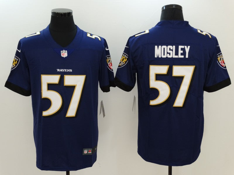 Men's Baltimore Ravens C.J. Mosley #57 Purple Game Player Jersey1