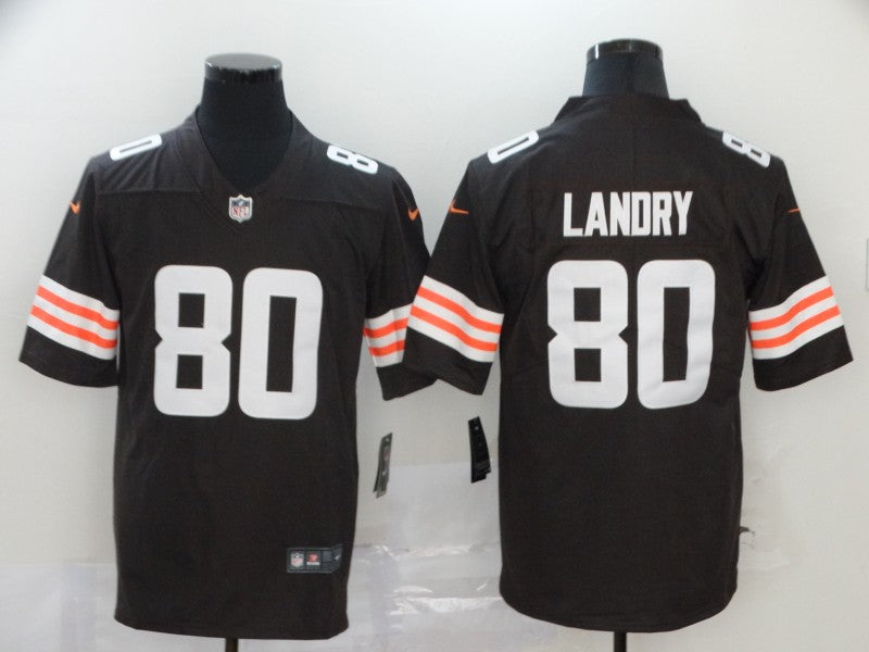 Men's Cleveland Browns Jarvis Landry #80 Brown Game Player Jersey1