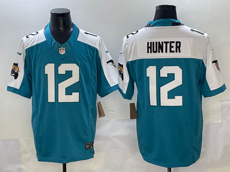 Men's Jacksonville Jaguars Travis Hunter #12 Teal 2025 NFL Draft First Round Pick Game Jersey