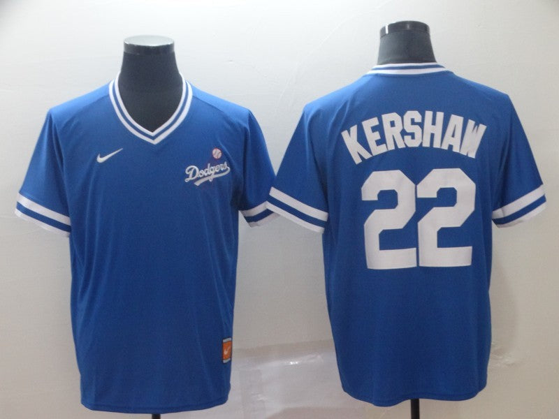 Men's Los Angeles Dodgers Clayton Kershaw #22 Blue Replica Game Jersey1
