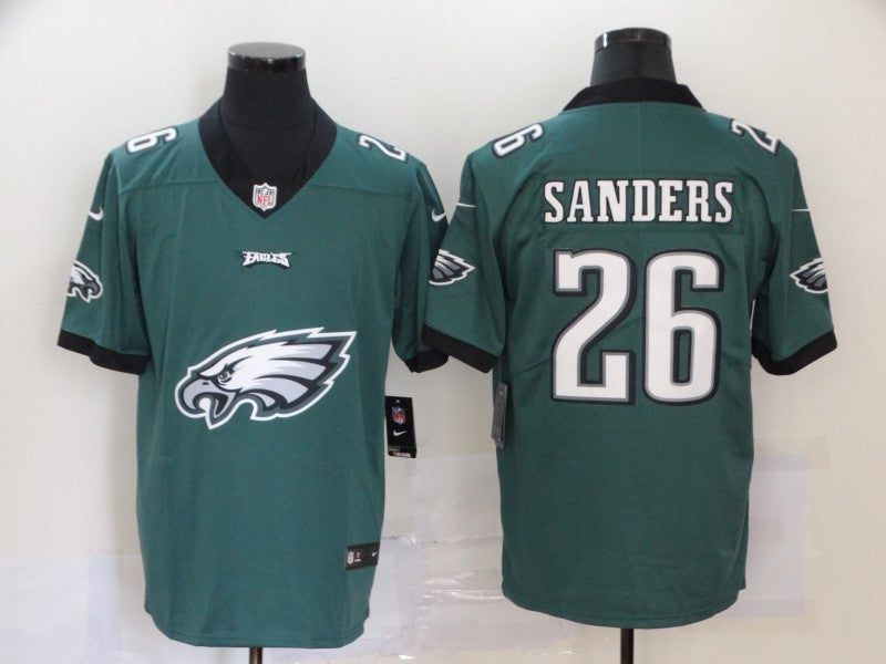 Men's Philadelphia Eagles Miles Sanders #26 Midnight Green Game Player Jersey1