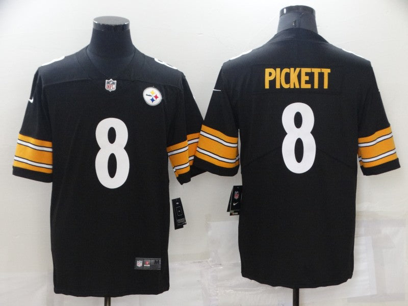 Men's Pittsburgh Steelers Kenny Pickett #8 Black Game Jersey1