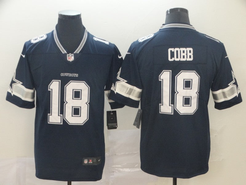 Men's Dallas Cowboys Randall Cobb #18 Navy Game Player Jersey1
