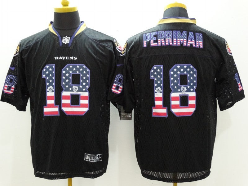Men's Baltimore Ravens Rashad Perriman #18 Black Game Jersey1