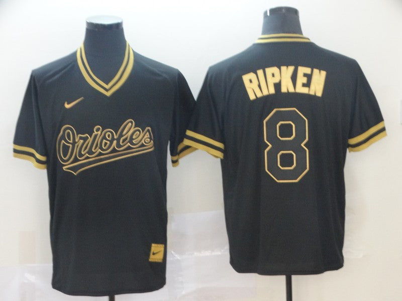 Men's Baltimore Orioles Cal Ripken Jr. #8 Black Authentic Player Jersey1