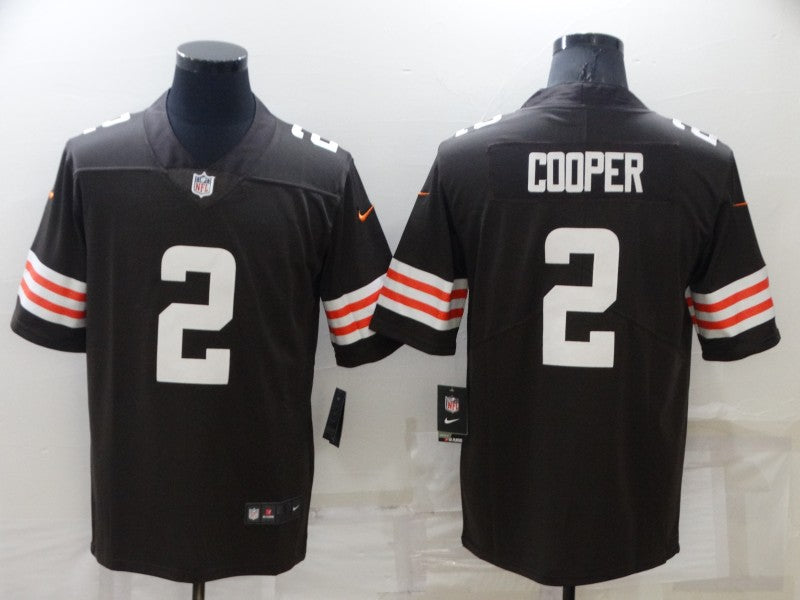 Men's Cleveland Browns Amari Cooper #2 Brown Player Game Jersey1