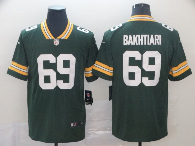 Men's Green Bay Packers David Bakhtiari #69 Green Game Jersey1